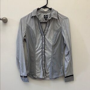 Express Gray Shirt with Black Accents